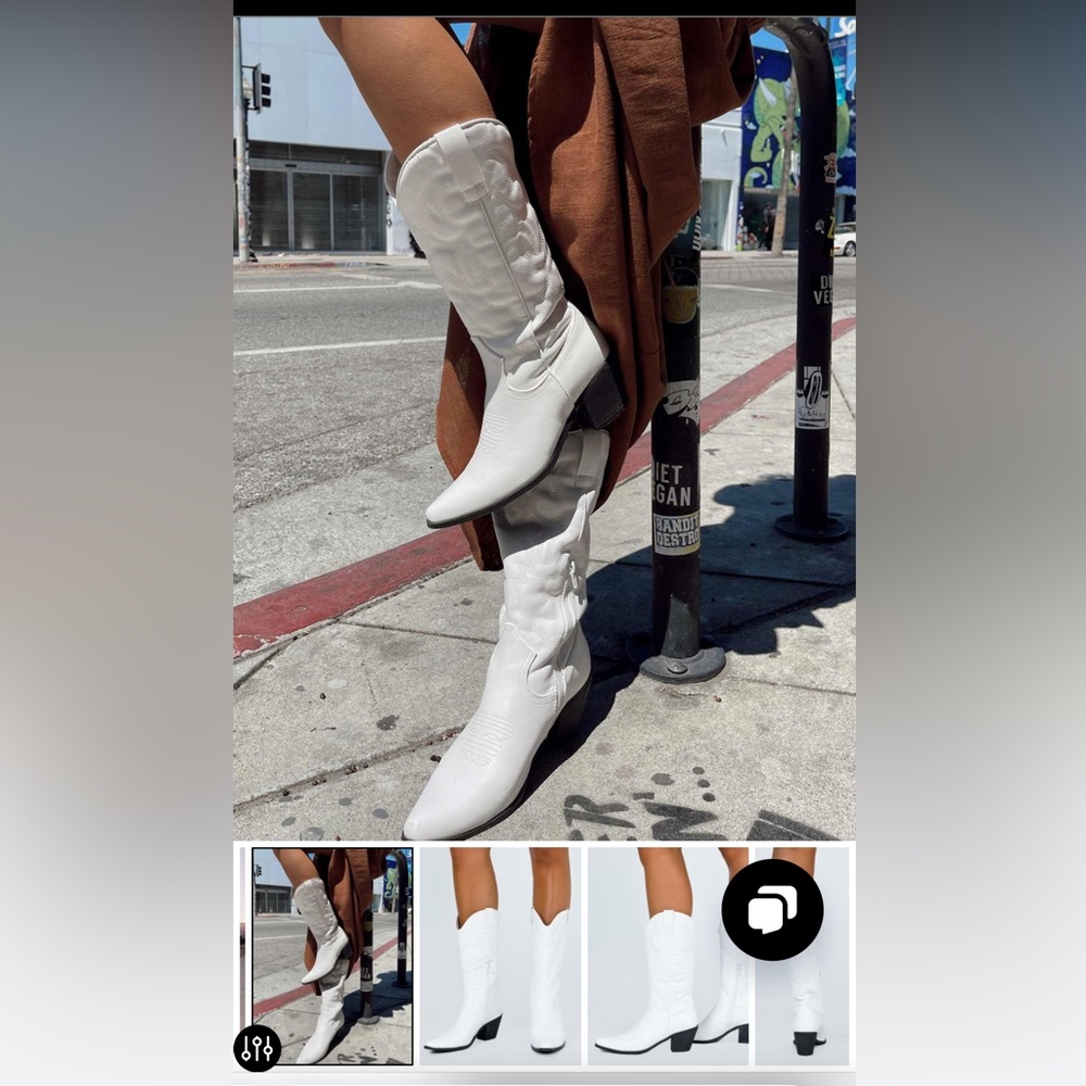 White cowboy boots